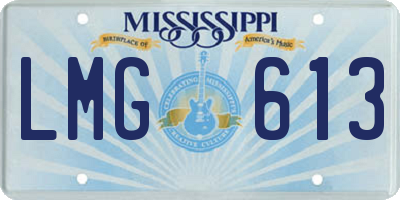 MS license plate LMG613
