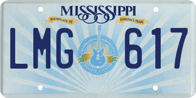 MS license plate LMG617
