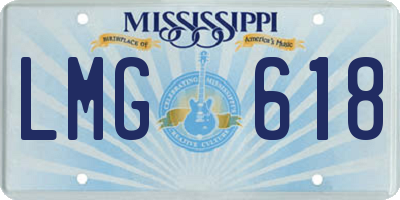 MS license plate LMG618