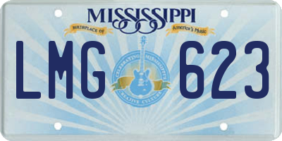 MS license plate LMG623