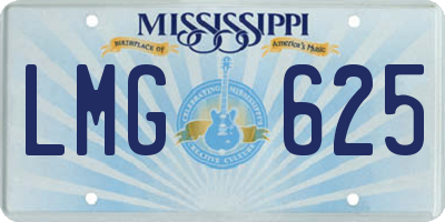 MS license plate LMG625