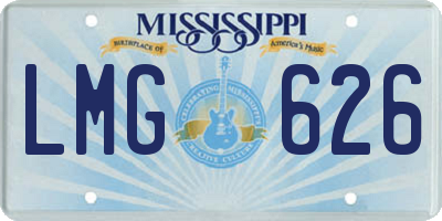 MS license plate LMG626
