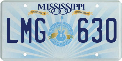 MS license plate LMG630
