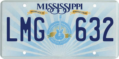 MS license plate LMG632