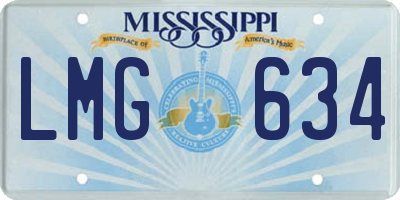 MS license plate LMG634