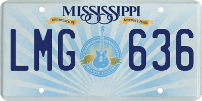 MS license plate LMG636