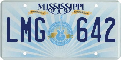 MS license plate LMG642