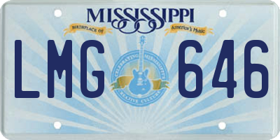 MS license plate LMG646