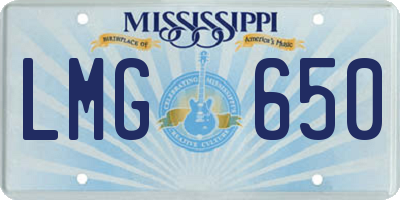 MS license plate LMG650