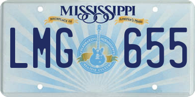 MS license plate LMG655
