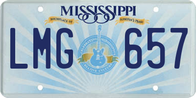 MS license plate LMG657