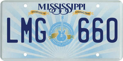 MS license plate LMG660