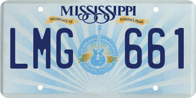 MS license plate LMG661