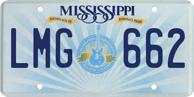 MS license plate LMG662