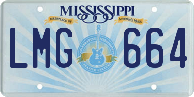 MS license plate LMG664