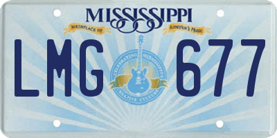 MS license plate LMG677
