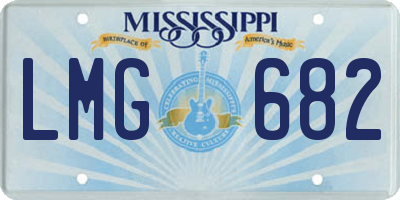 MS license plate LMG682