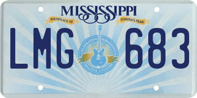 MS license plate LMG683