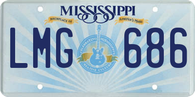 MS license plate LMG686