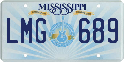 MS license plate LMG689