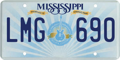 MS license plate LMG690