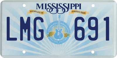 MS license plate LMG691