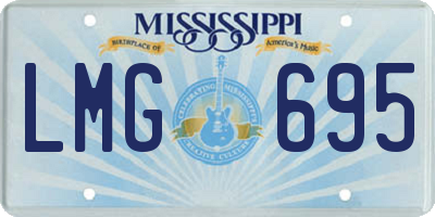MS license plate LMG695