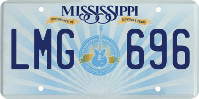 MS license plate LMG696
