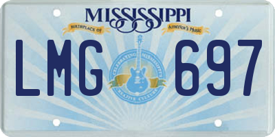 MS license plate LMG697