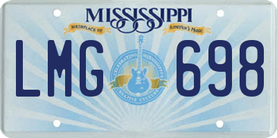 MS license plate LMG698