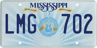 MS license plate LMG702
