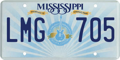 MS license plate LMG705