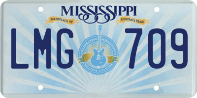 MS license plate LMG709