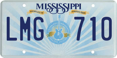 MS license plate LMG710