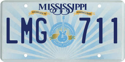 MS license plate LMG711