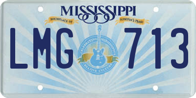 MS license plate LMG713