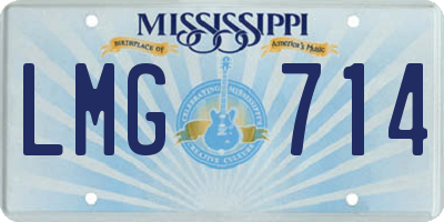MS license plate LMG714