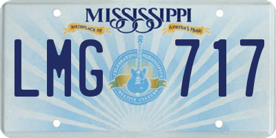 MS license plate LMG717