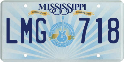 MS license plate LMG718