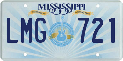 MS license plate LMG721