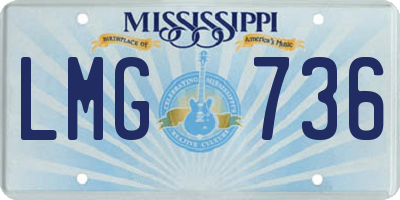 MS license plate LMG736