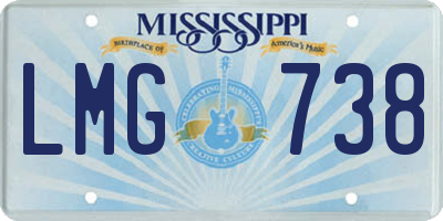 MS license plate LMG738