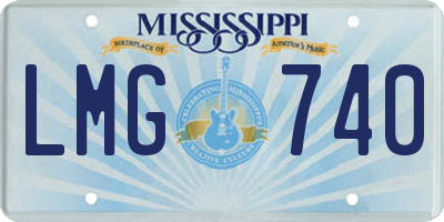 MS license plate LMG740