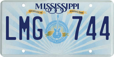 MS license plate LMG744