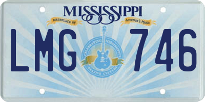 MS license plate LMG746