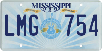 MS license plate LMG754