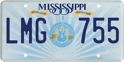 MS license plate LMG755