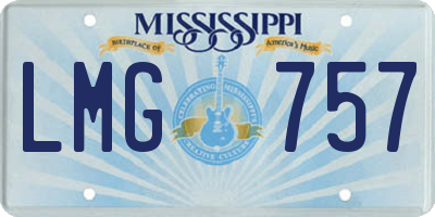 MS license plate LMG757