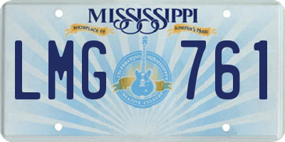 MS license plate LMG761