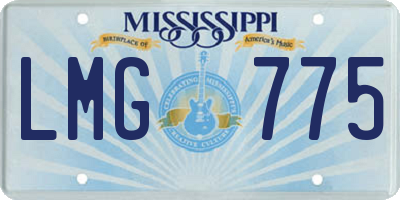 MS license plate LMG775